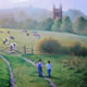 Evening Stroll - Painting in Surrey Art Gallery