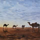 Nomads & Camels - Painting in Surrey Art Gallery